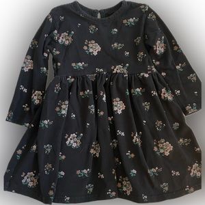 Tiny Tribe - girls, long sleeve floral dress. Size 2T.